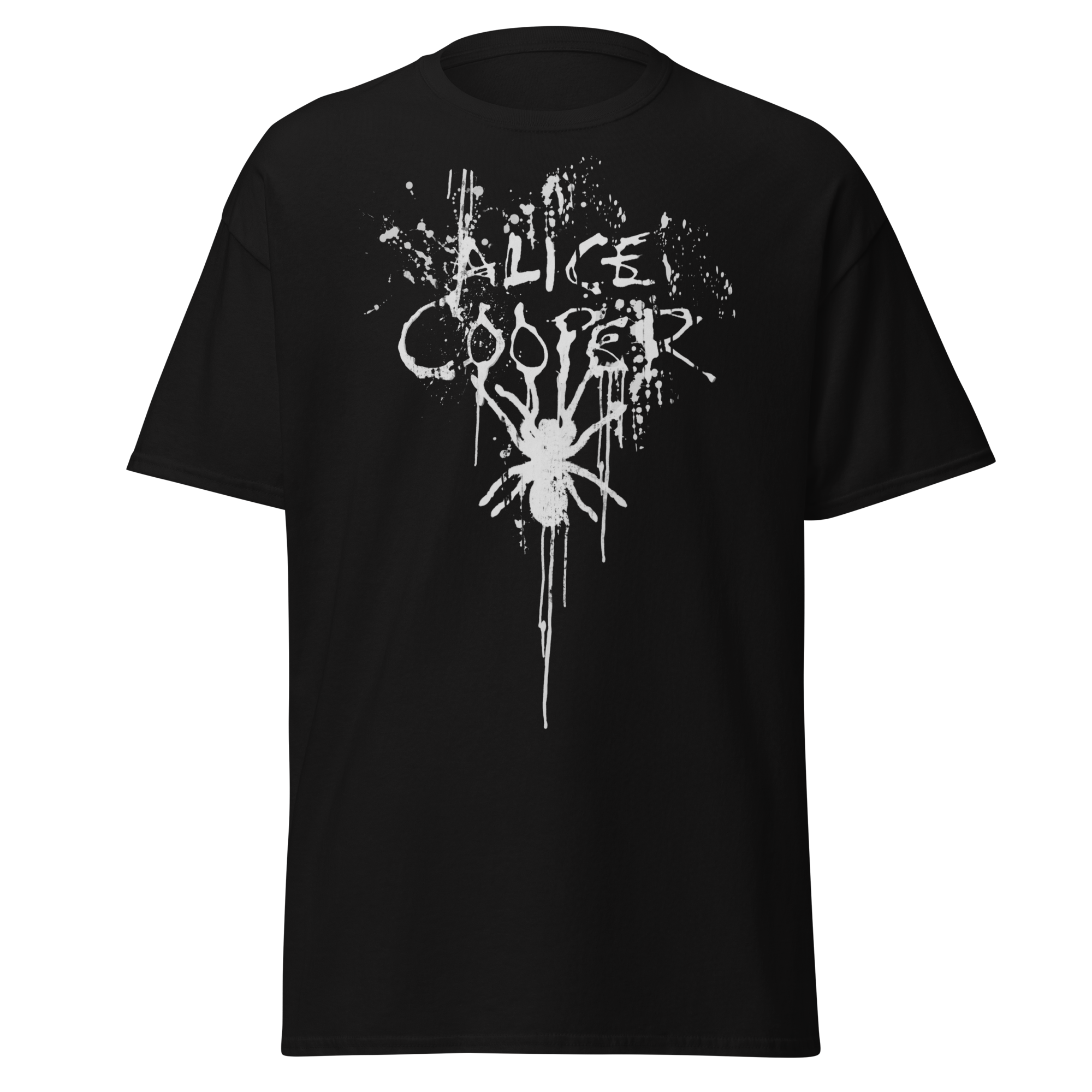 Stakes Alice Cooper Spider Drip Jumbo Print T-Shirt Black
