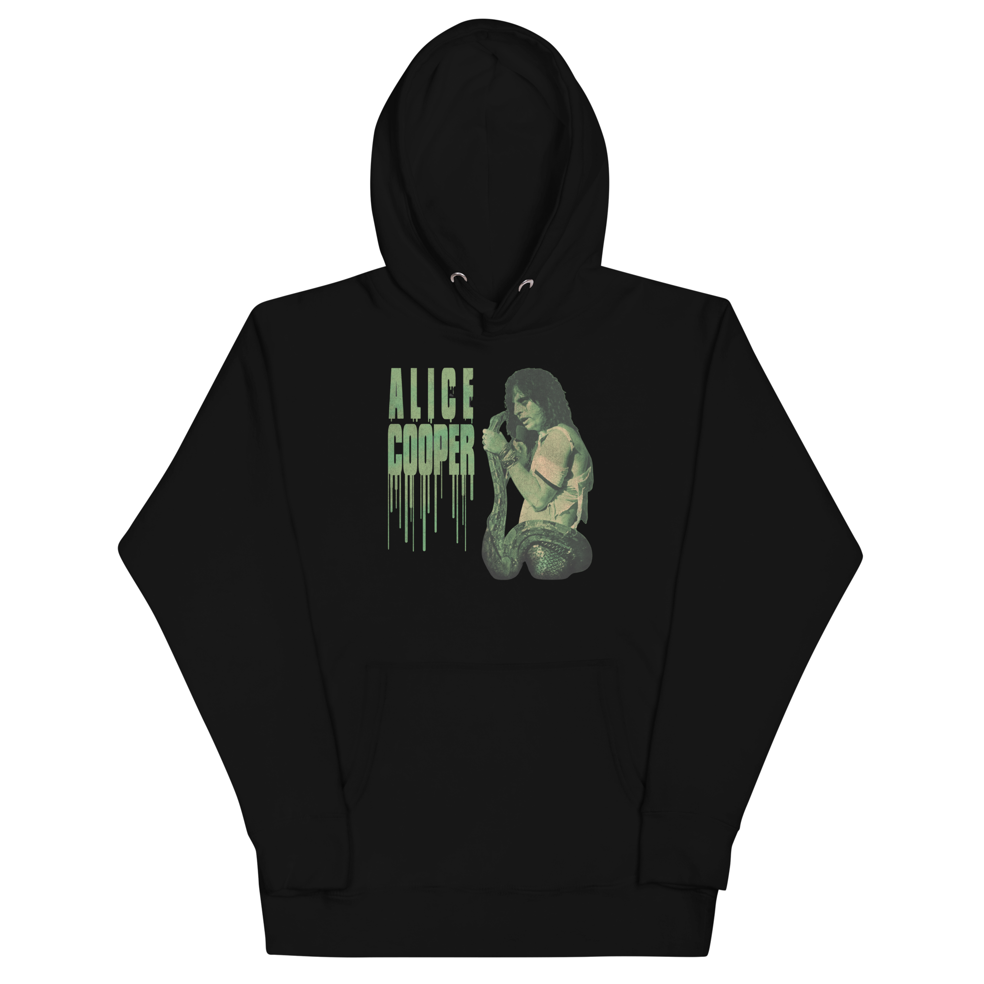 Stakes Alice Cooper - Vintage 1986 Snake Drip Hoodie Black