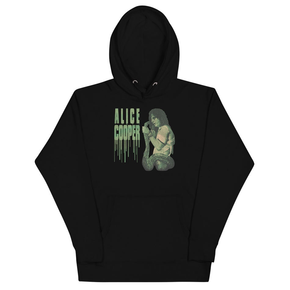 Stakes Alice Cooper - Vintage 1986 Snake Drip Hoodie Black