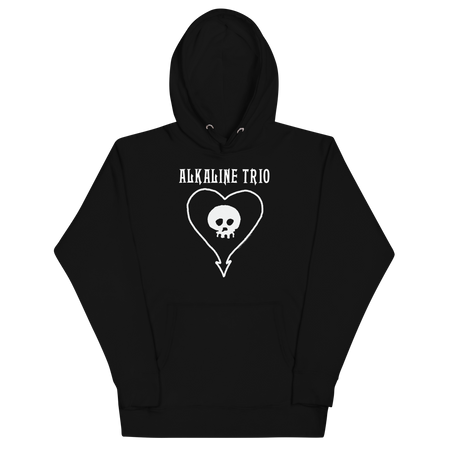 Stakes Alkaline Trio Heart Skull Hoodie Black