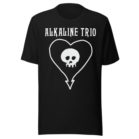 Stakes Alkaline Trio Heart Skull T-Shirt Black