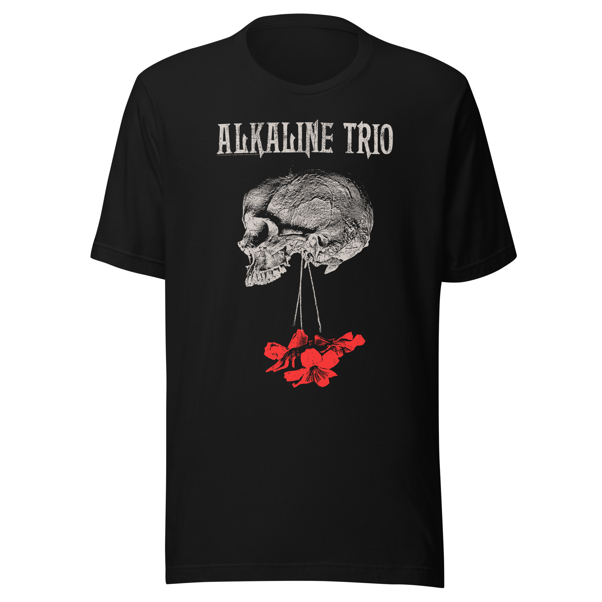 Stakes Alkaline Trio Roses Blooming T-Shirt Black