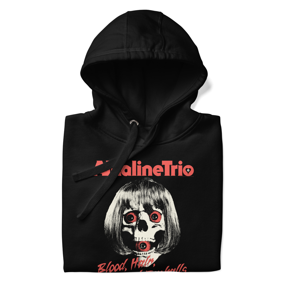 Stakes Alkaline Trio Wig Skull Hoodie Black
