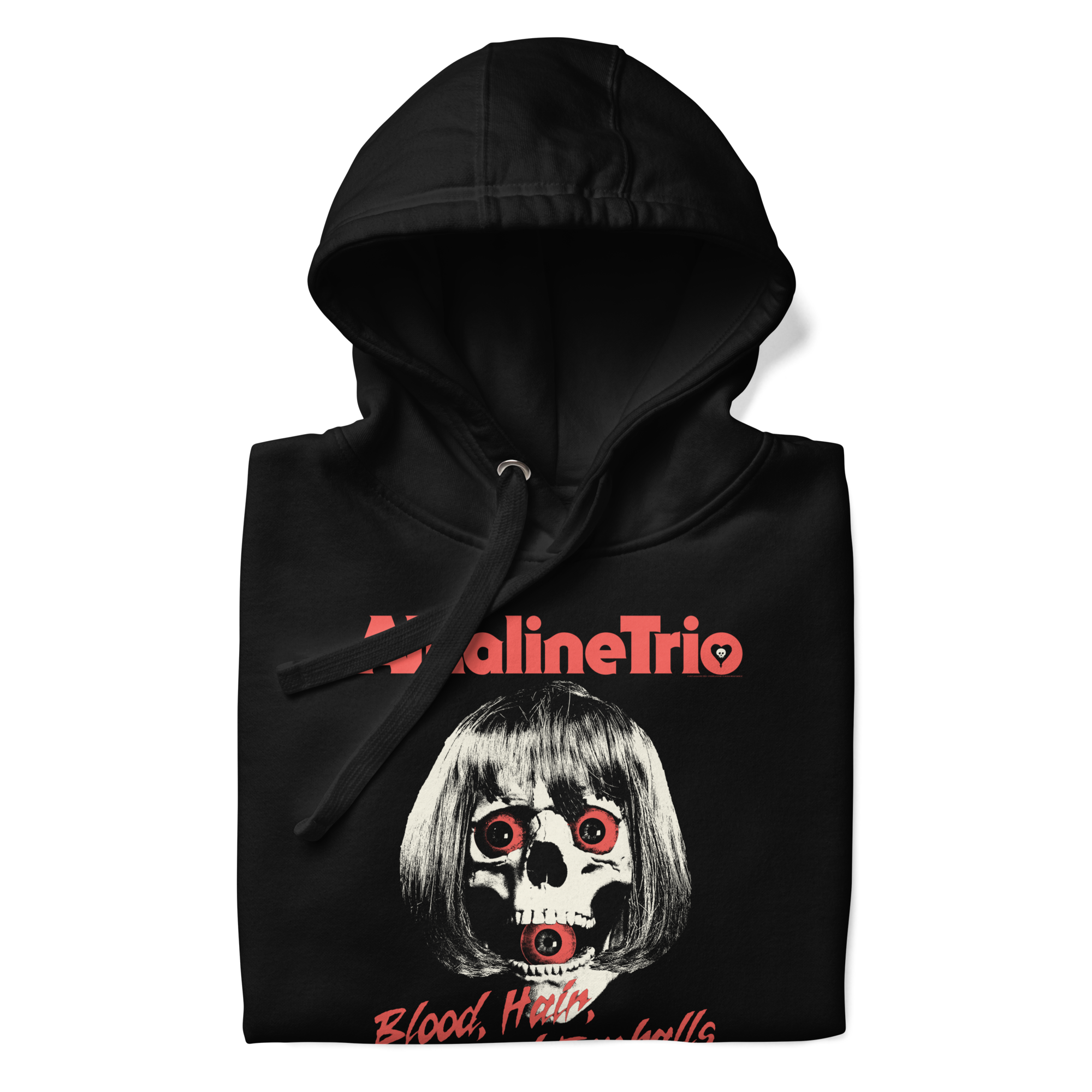 Stakes Alkaline Trio Wig Skull Hoodie Black