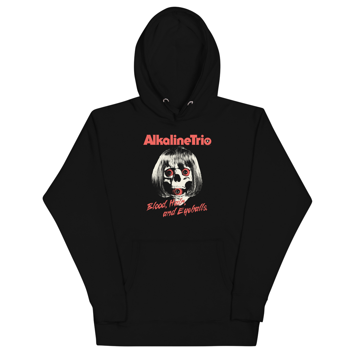 Stakes Alkaline Trio Wig Skull Hoodie Black