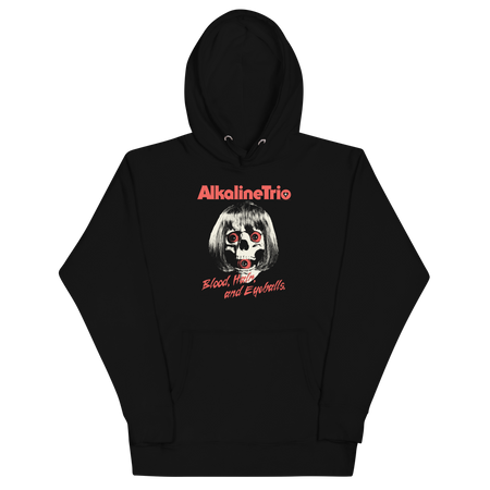 Stakes Alkaline Trio Wig Skull Hoodie Black