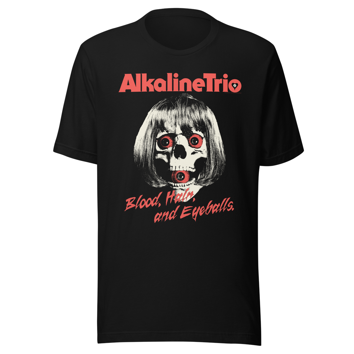 Stakes Alkaline Trio Wig Skull T-Shirt Black