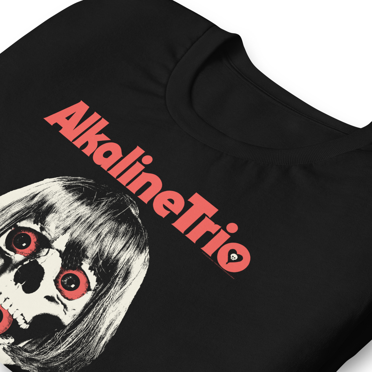 Stakes Alkaline Trio Wig Skull T-Shirt Black