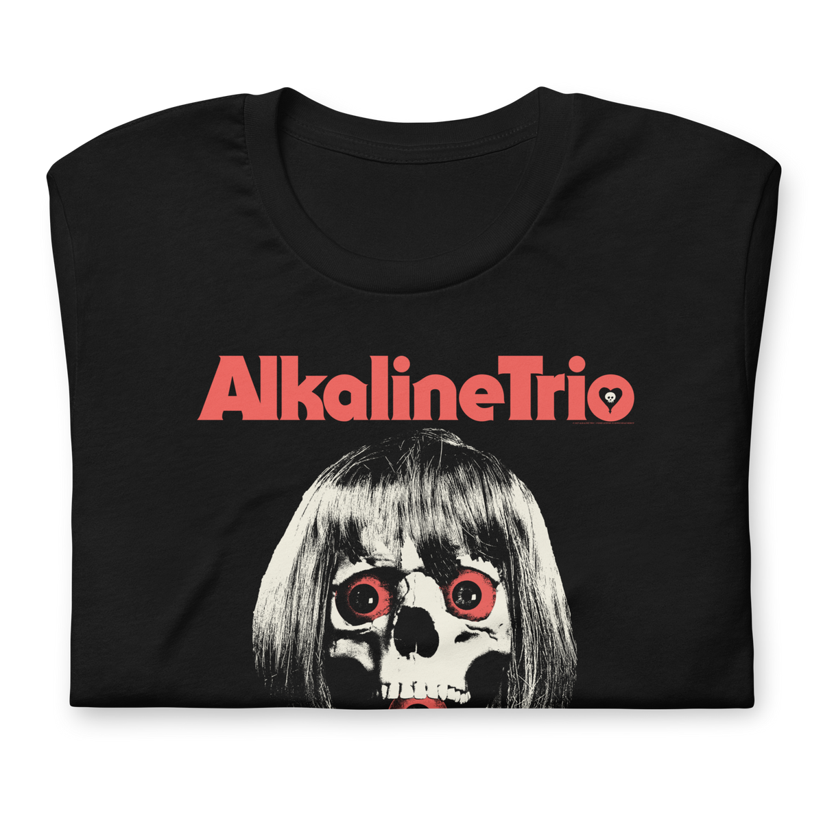 Stakes Alkaline Trio Wig Skull T-Shirt Black
