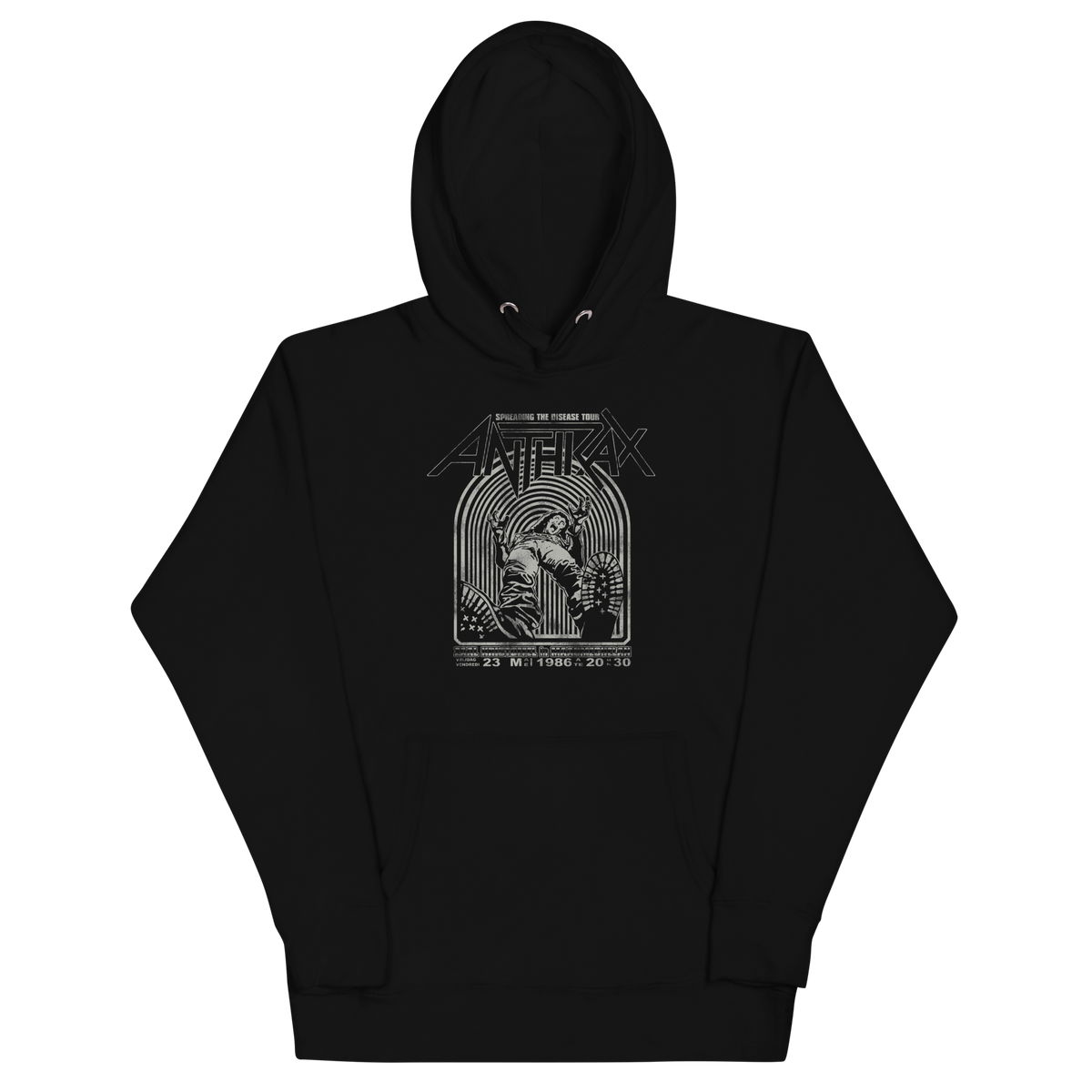 Stakes Anthrax 1986 Tour Classic Hoodie Black