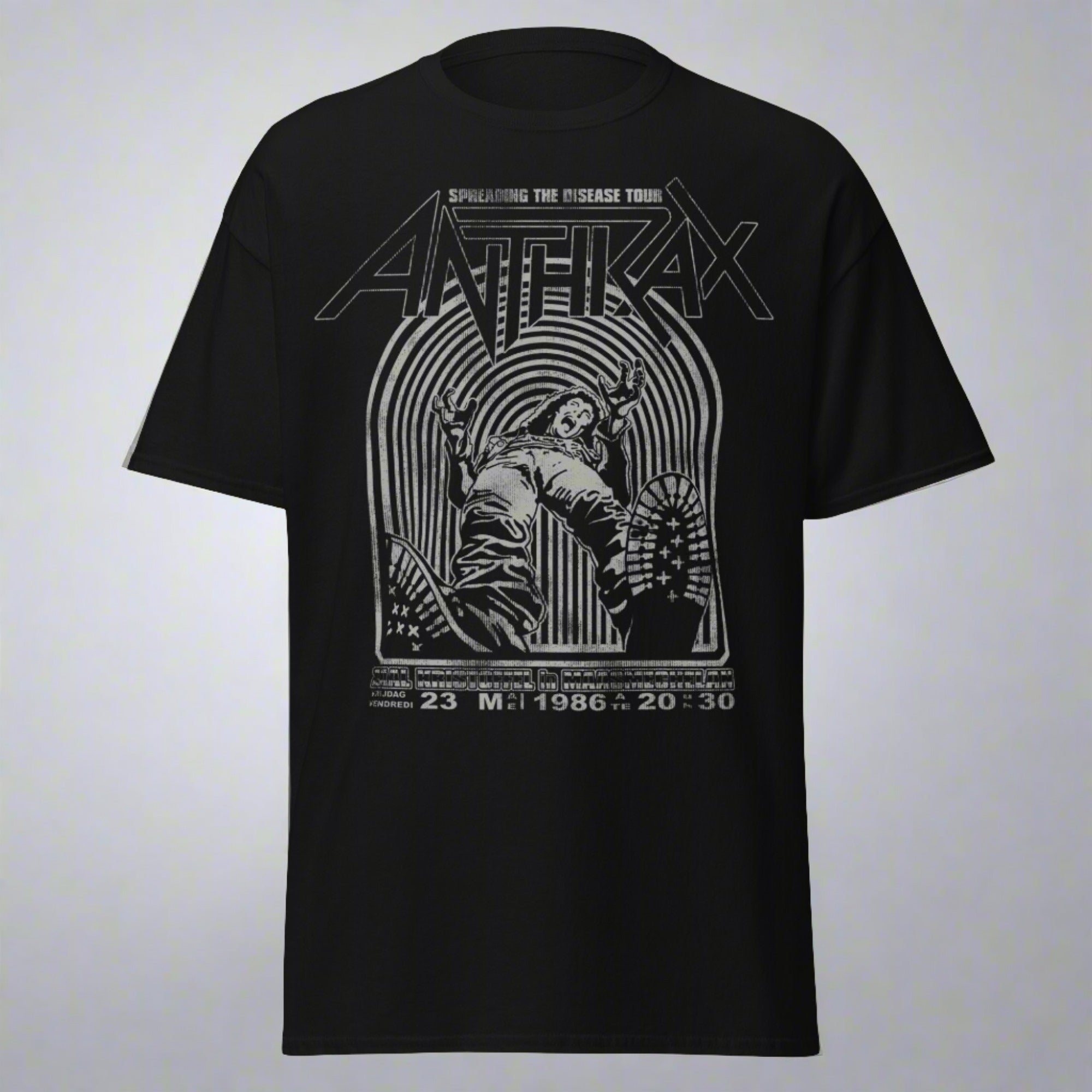 Stakes Anthrax - 1986 Tour Jumbo Print T-Shirt Black