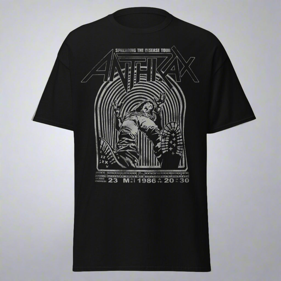 Stakes Anthrax - 1986 Tour Jumbo Print T-Shirt Black
