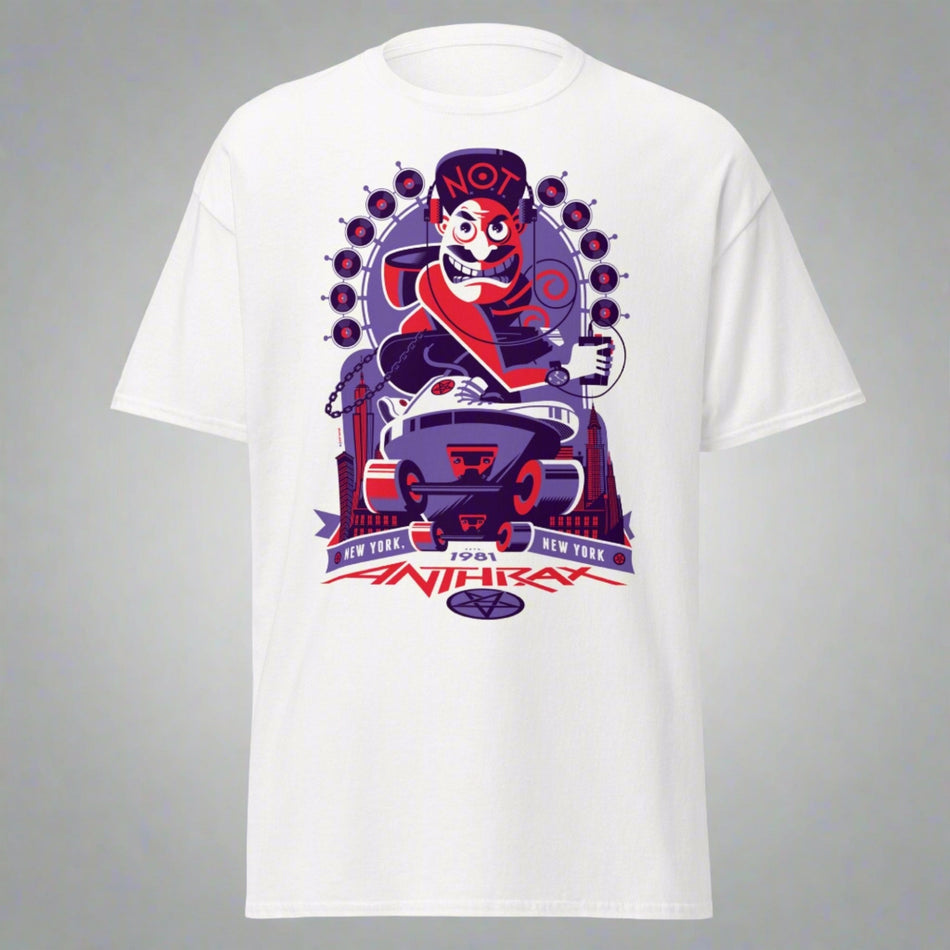 Stakes Anthrax - New York 81 Tour Jumbo Print T-Shirt White