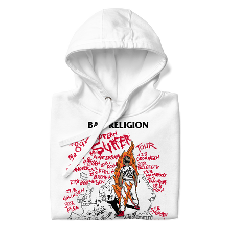 Stakes Bad Religion 1989 European Tour Vintage Hoodie White