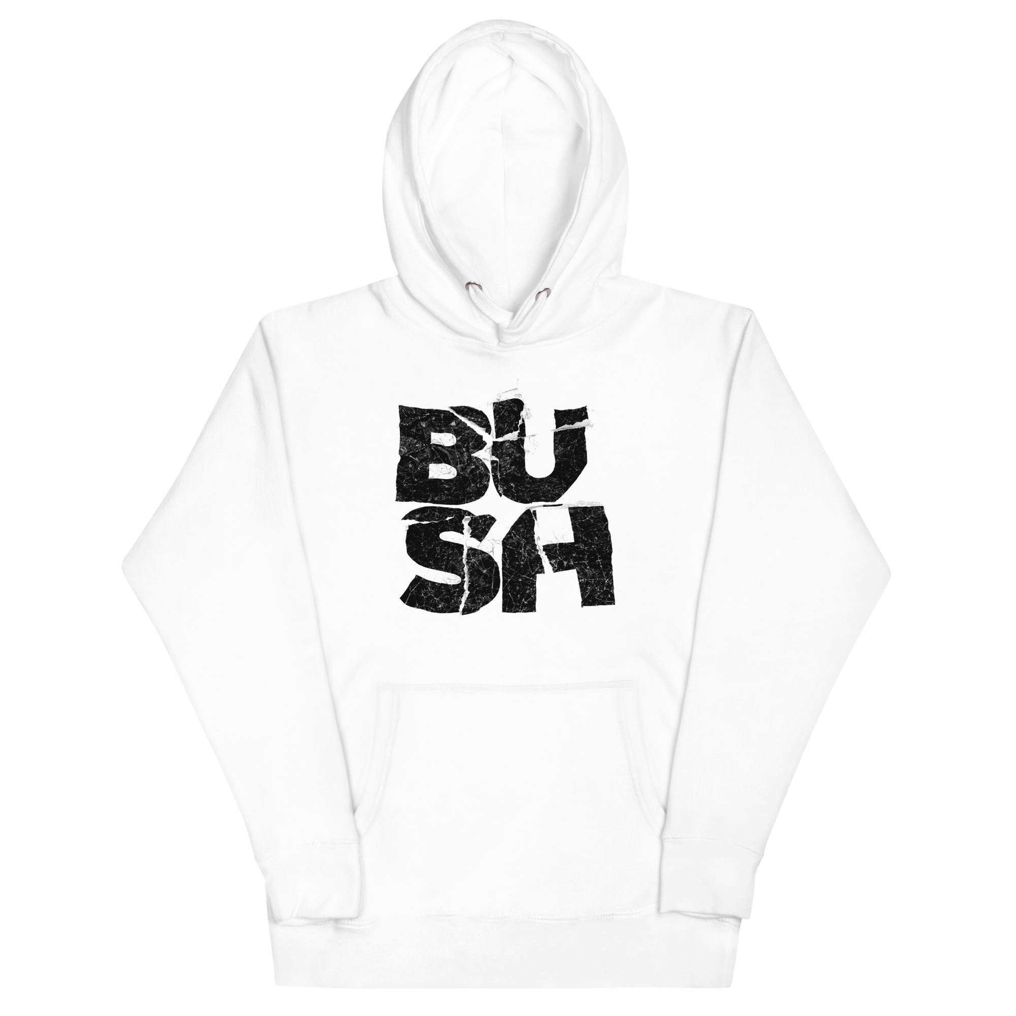 Stakes Bush Stacked Logo Classic Hoodie White