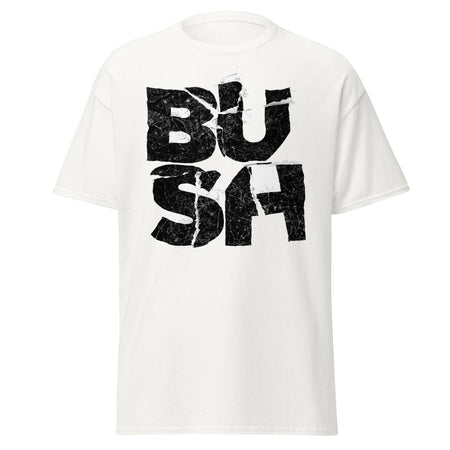 Stakes Bush Stacked Logo Jumbo Print T-Shirt White