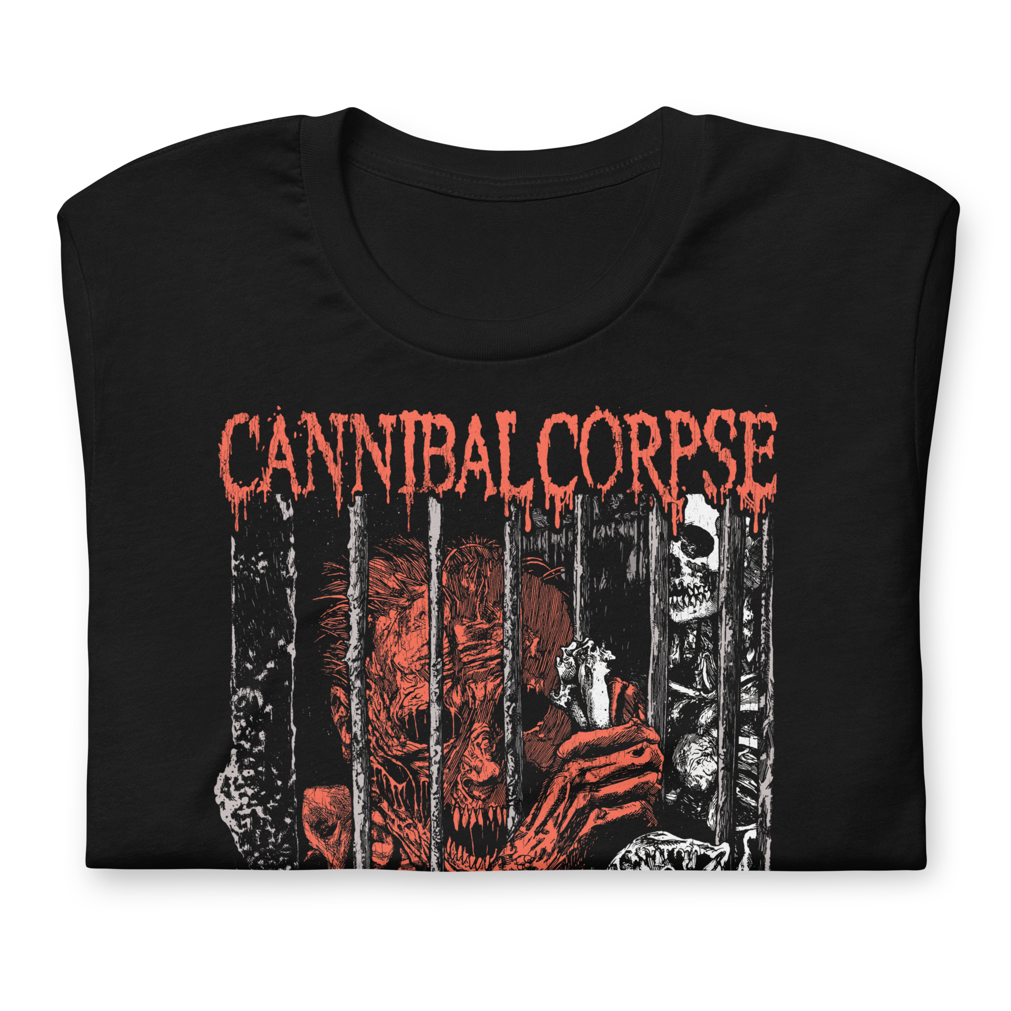 Stakes Cannibal Corpse Behind Bars T-Shirt Black