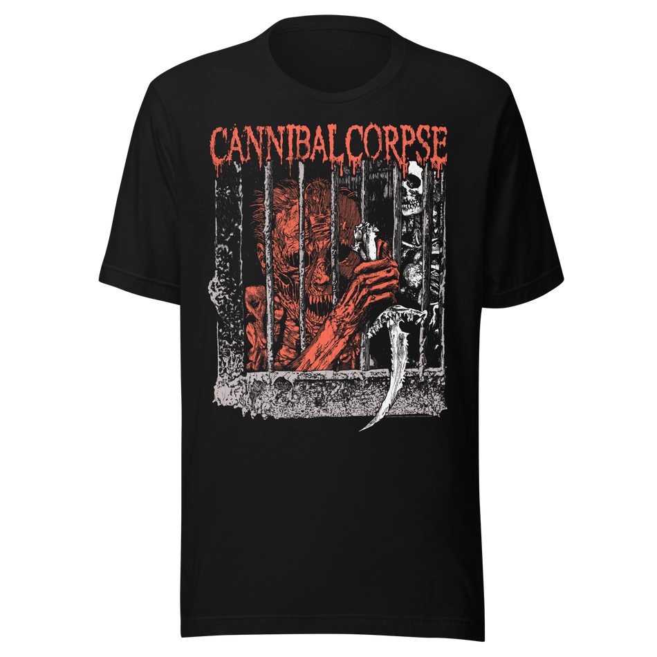 Stakes Cannibal Corpse Behind Bars T-Shirt Black