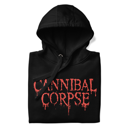 Stakes Cannibal Corpse Blood Drip Logo Hoodie Black