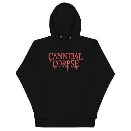 Stakes Cannibal Corpse Blood Drip Logo Hoodie Black