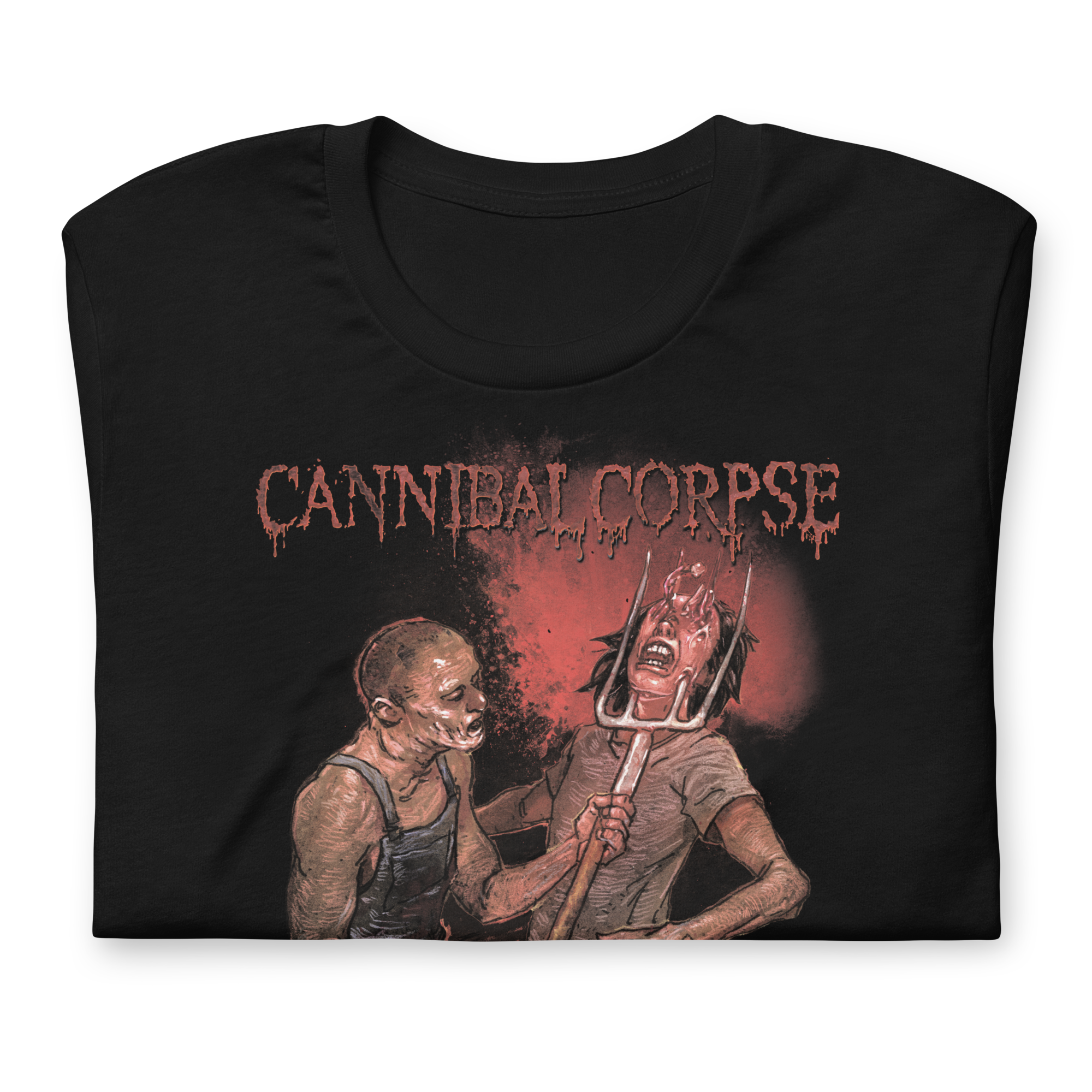 Stakes Cannibal Corpse Pitchfork T-Shirt Black