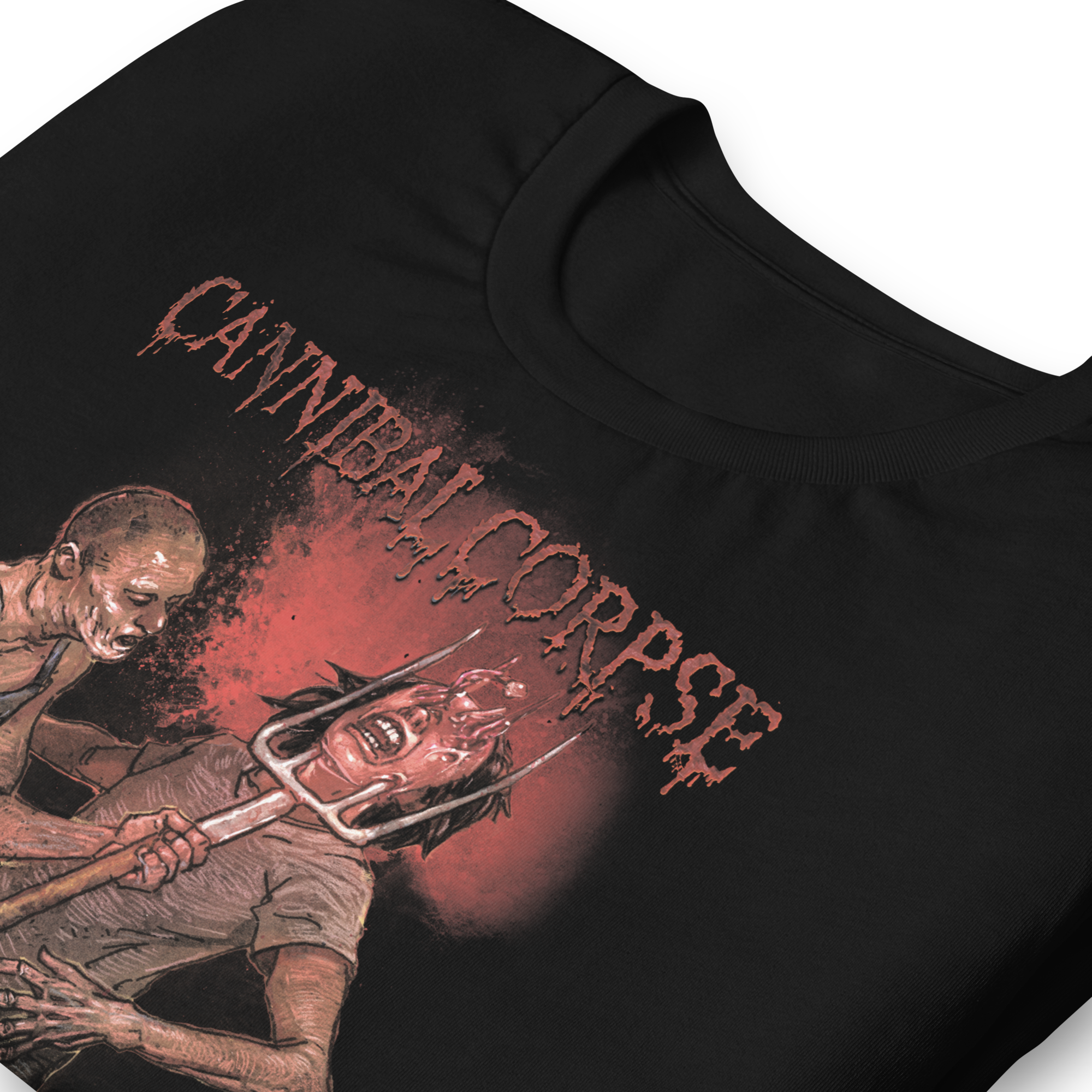 Stakes Cannibal Corpse Pitchfork T-Shirt Black