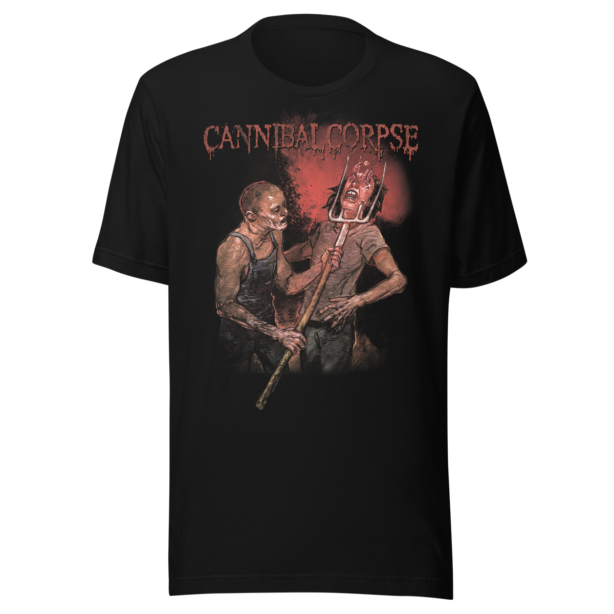 Stakes Cannibal Corpse Pitchfork T-Shirt Black