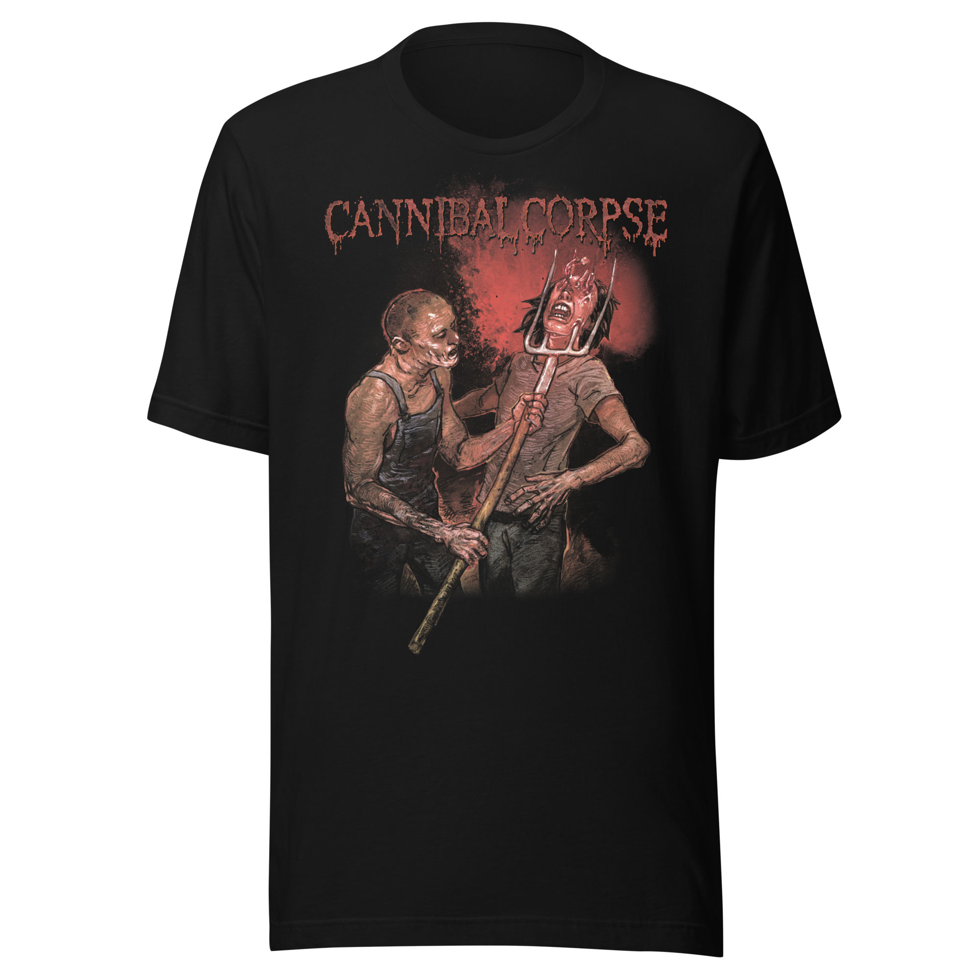 Stakes Cannibal Corpse Pitchfork T-Shirt Black
