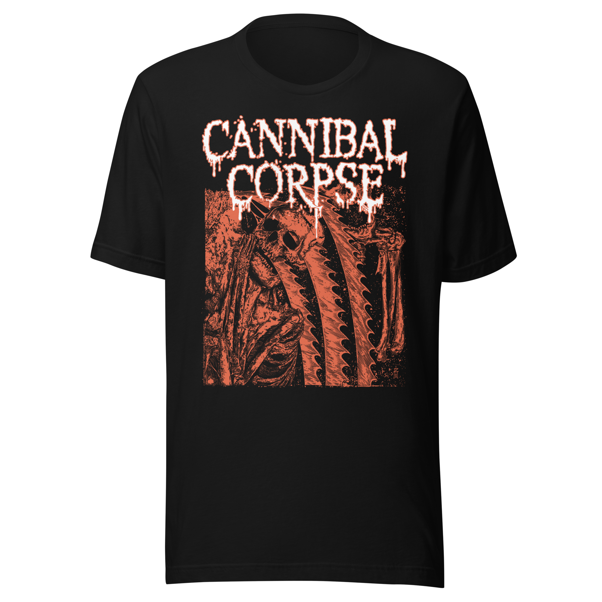 Stakes Cannibal Corpse White Drip Logo T-Shirt Black