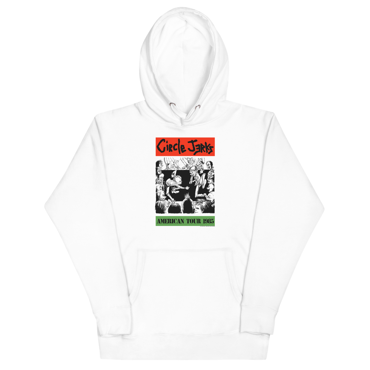 Stakes Circle Jerks 1985 American Tour Vintage Hoodie White