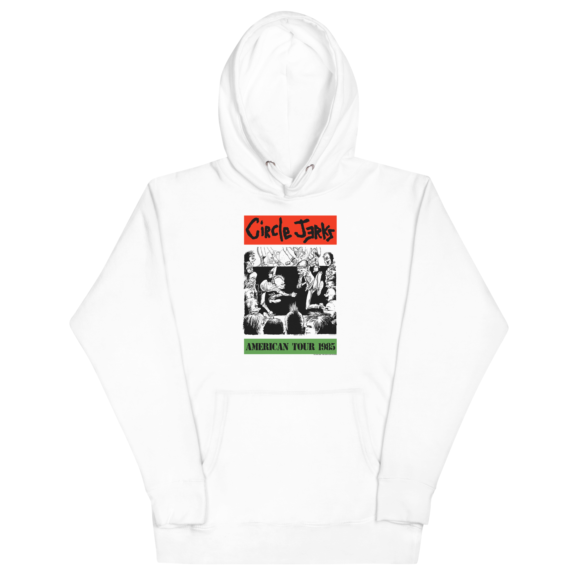 Stakes Circle Jerks 1985 American Tour Vintage Hoodie White