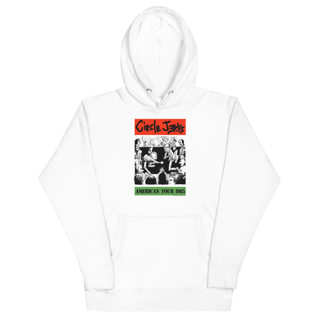 Stakes Circle Jerks 1985 American Tour Vintage Hoodie White