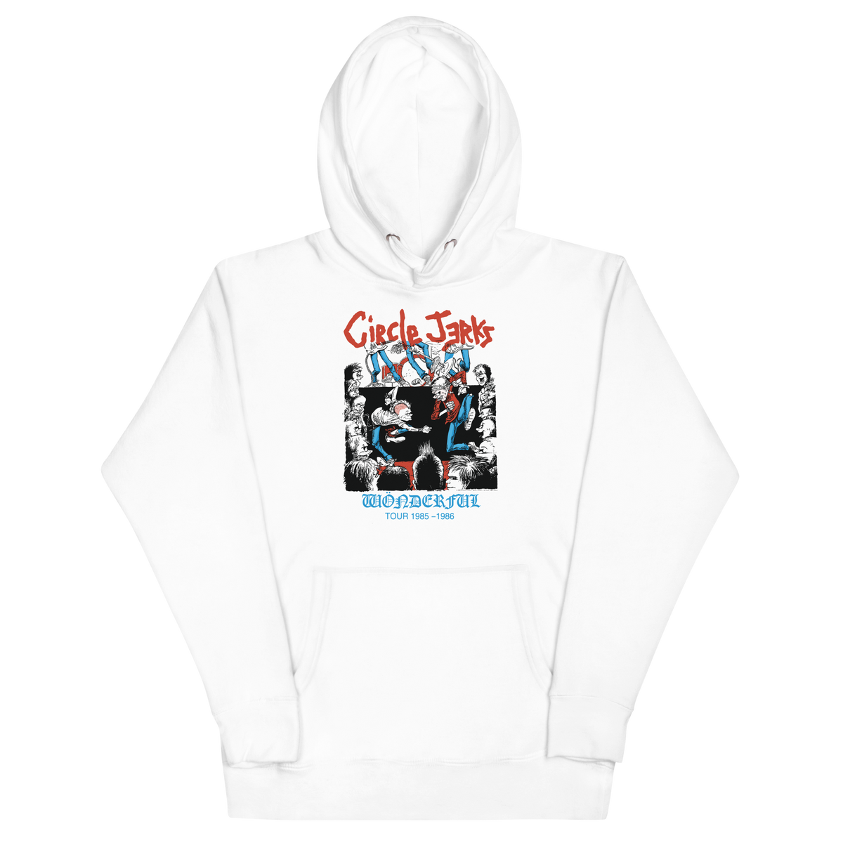 Stakes Circle Jerks 1986 Wonderful Tour Vintage Hoodie White