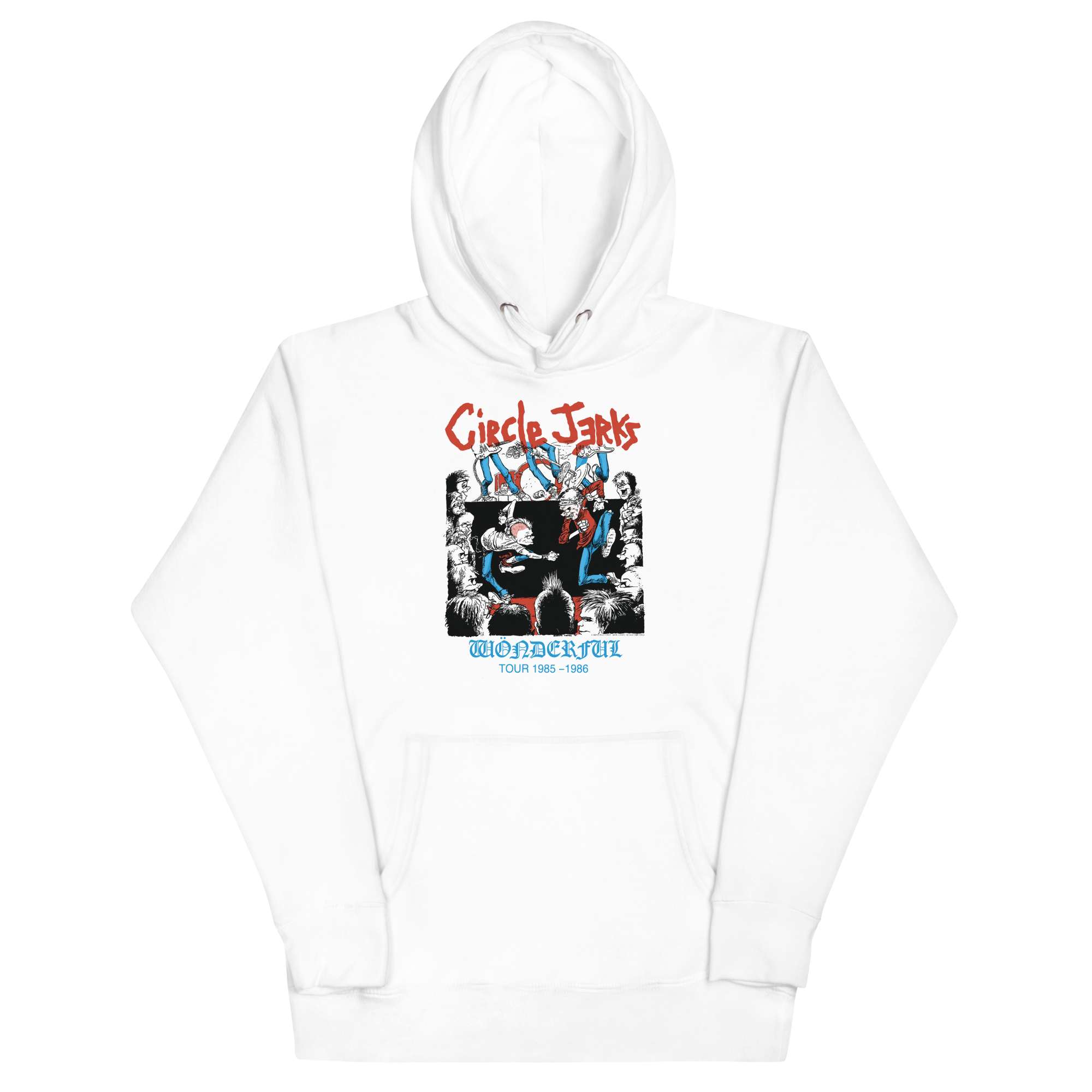 Stakes Circle Jerks 1986 Wonderful Tour Vintage Hoodie White