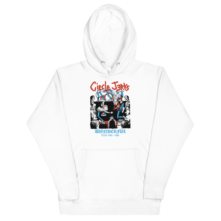 Stakes Circle Jerks 1986 Wonderful Tour Vintage Hoodie White