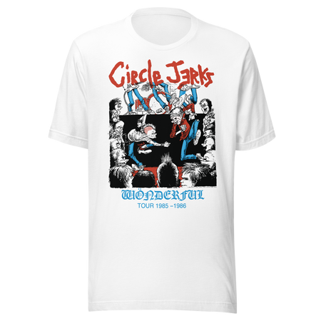 Stakes Circle Jerks 1986 Wonderful Tour Vintage T-Shirt White