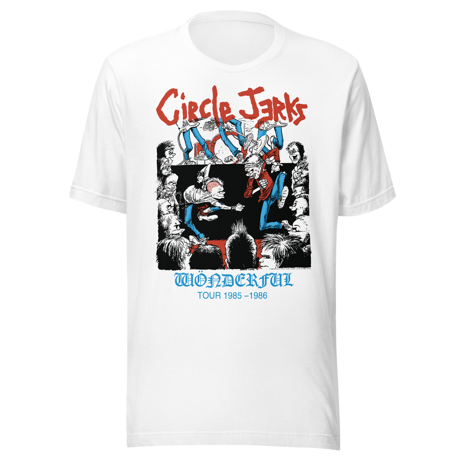 Stakes Circle Jerks 1986 Wonderful Tour Vintage T-Shirt White