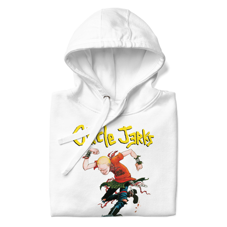 Stakes Circle Jerks Kick It Hoodie White