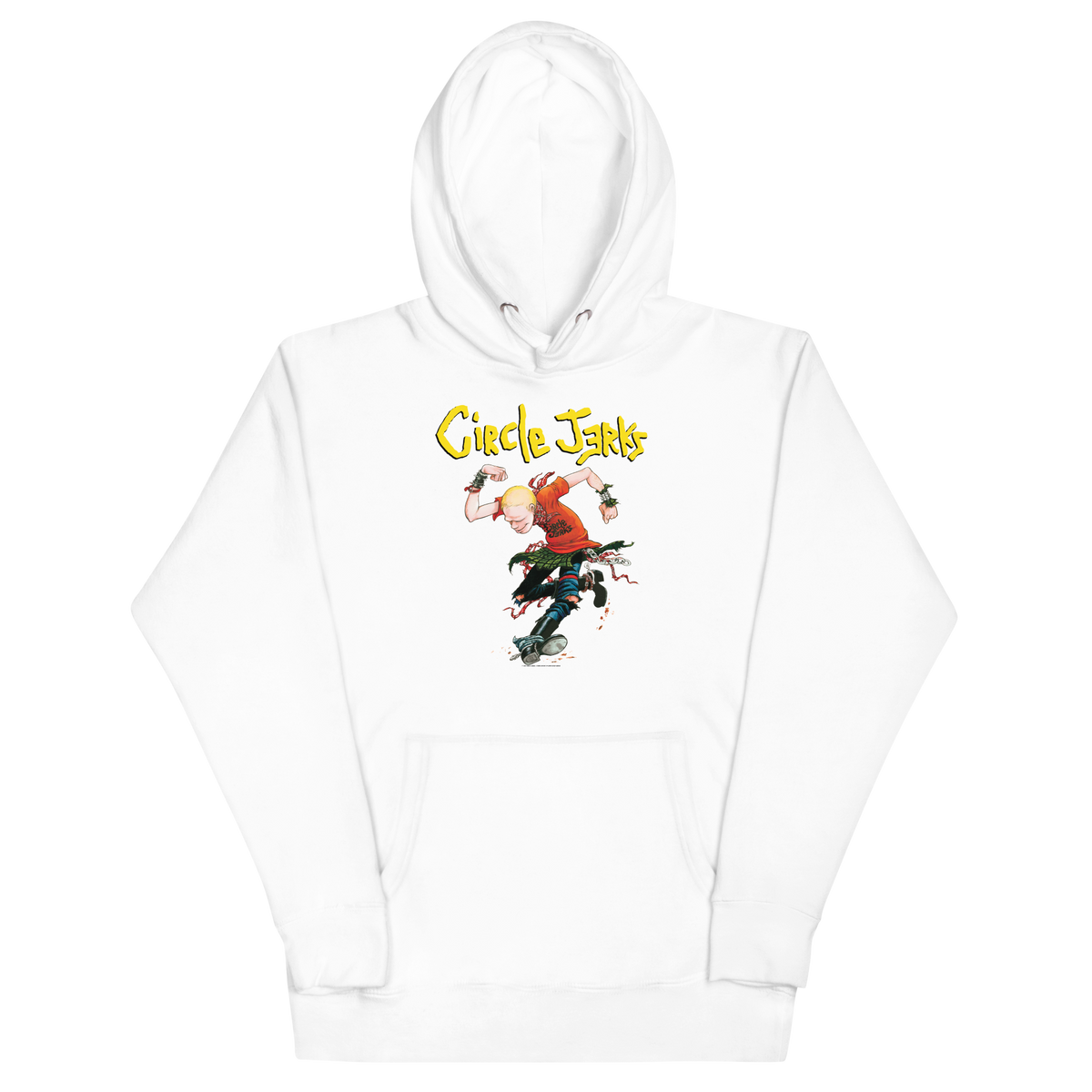 Stakes Circle Jerks Kick It Hoodie White
