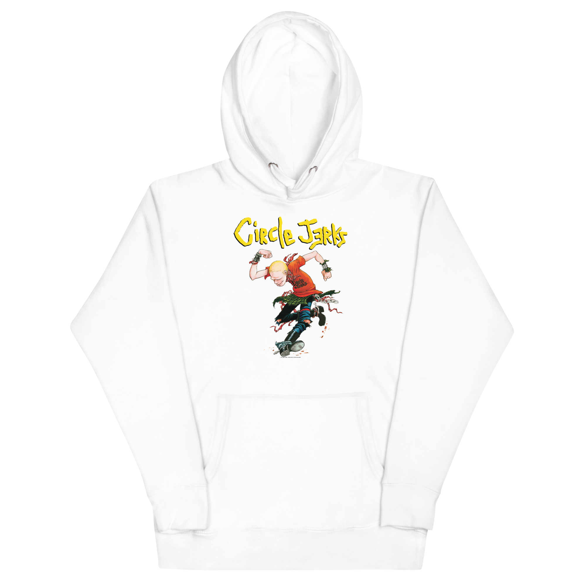 Stakes Circle Jerks Kick It Hoodie White