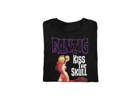 Stakes Danzig - Kiss the Skull Jumbo Print T-Shirt Black