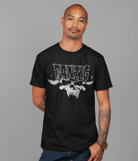 Stakes Danzig - Logo Skull Jumbo Print T-Shirt Black