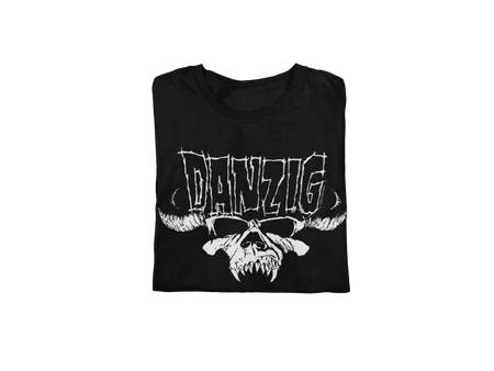 Stakes Danzig - Logo Skull Jumbo Print T-Shirt Black