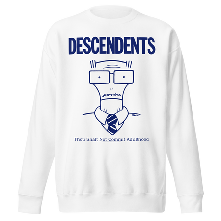 Stakes Descendents Thou Shalt Not Adulthood Sweatshirt White