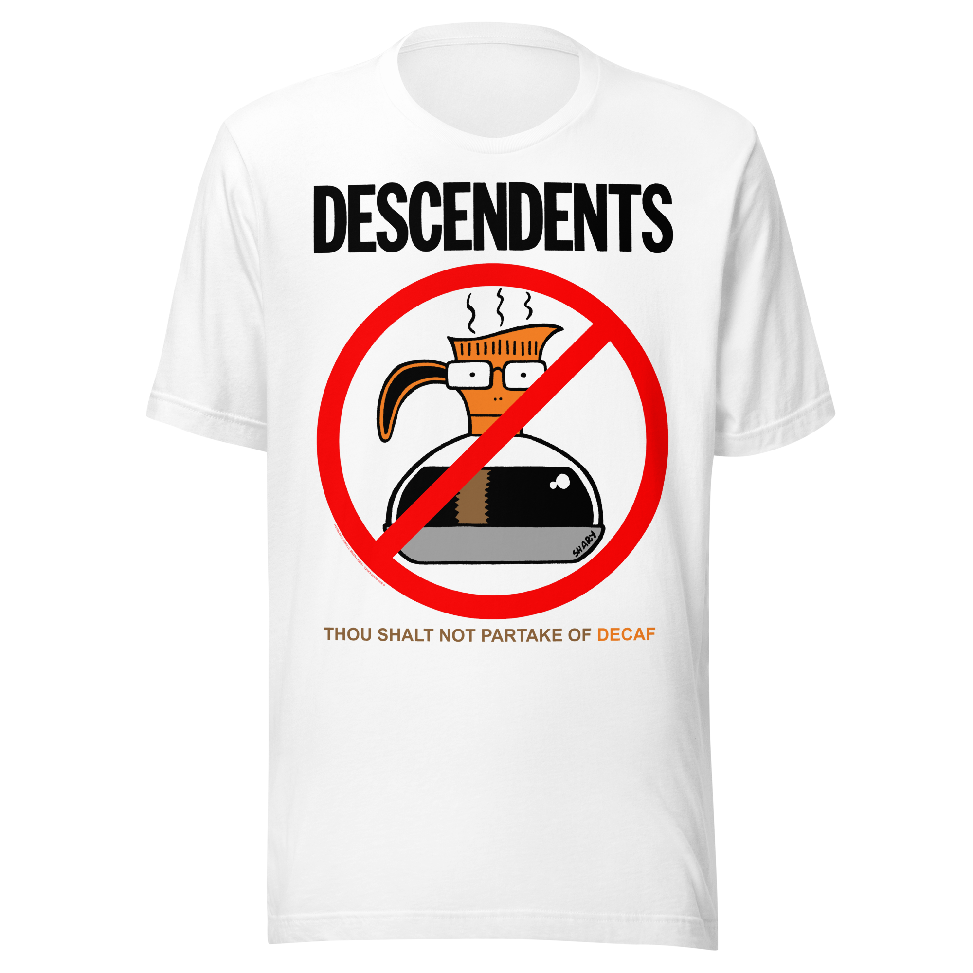 Stakes Descendents Thou Shalt Not Decaf T-Shirt White
