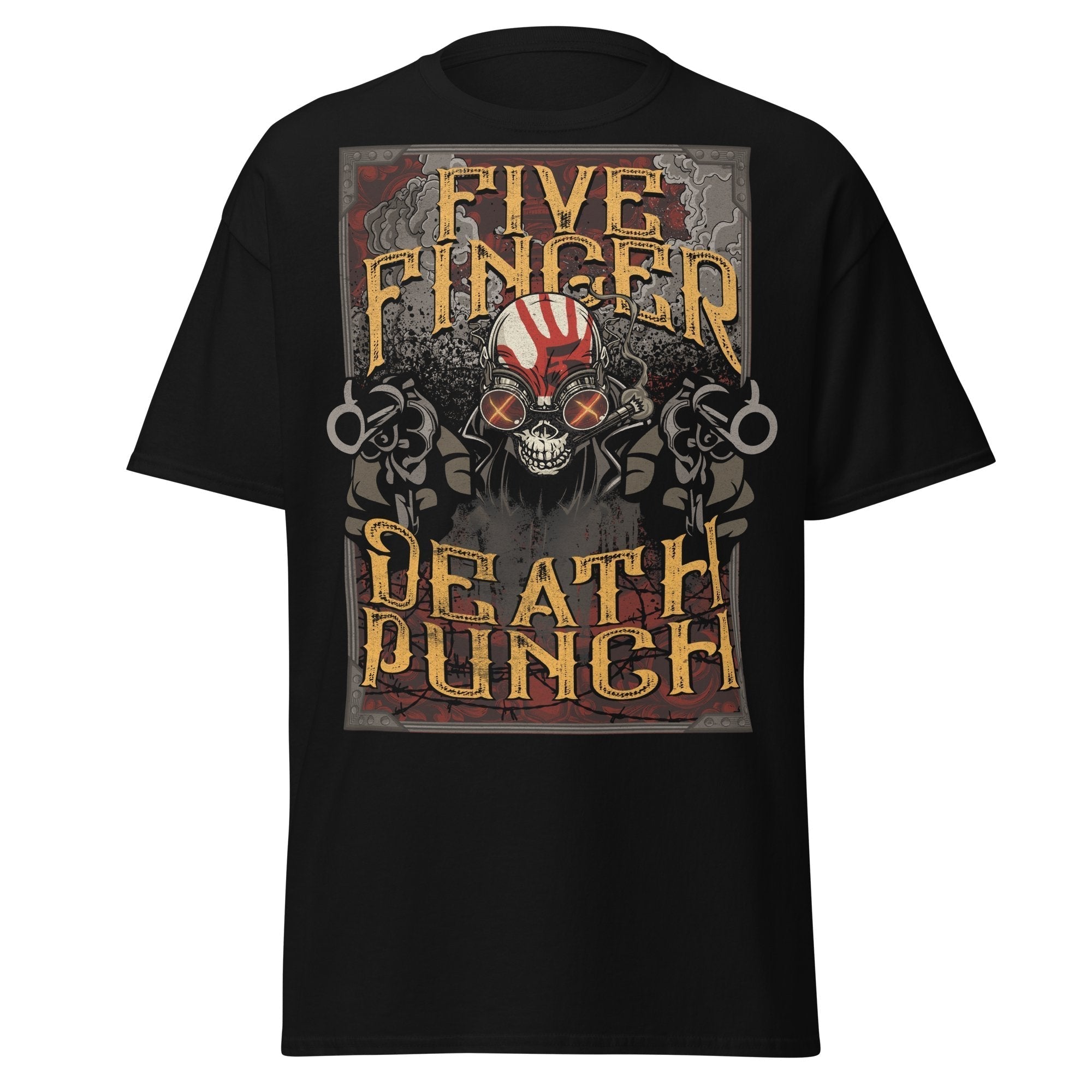 Stakes Five Finger Death Punch Barrels Jumbo Print T-shirt Black