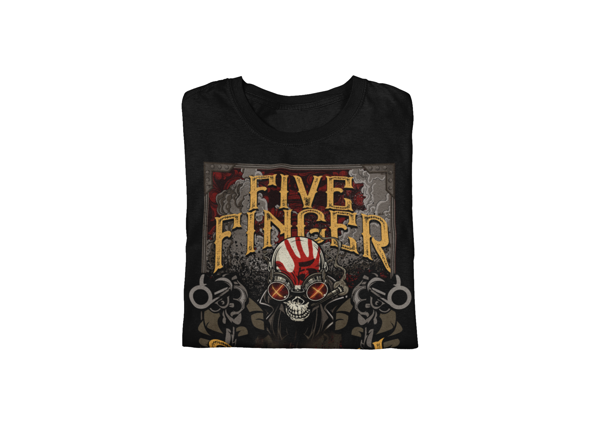 Stakes Five Finger Death Punch Barrels Jumbo Print T-shirt Black