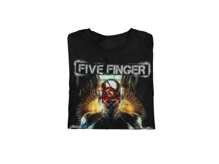 Stakes Five Finger Death Punch - Bot Heaven Jumbo Print T-Shirt Black