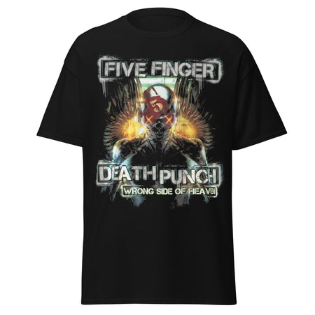 Stakes Five Finger Death Punch - Bot Heaven Jumbo Print T-Shirt Black