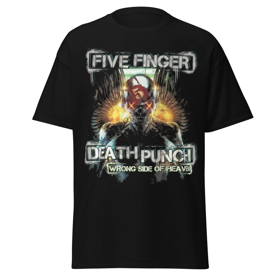 Stakes Five Finger Death Punch - Bot Heaven Jumbo Print T-Shirt Black